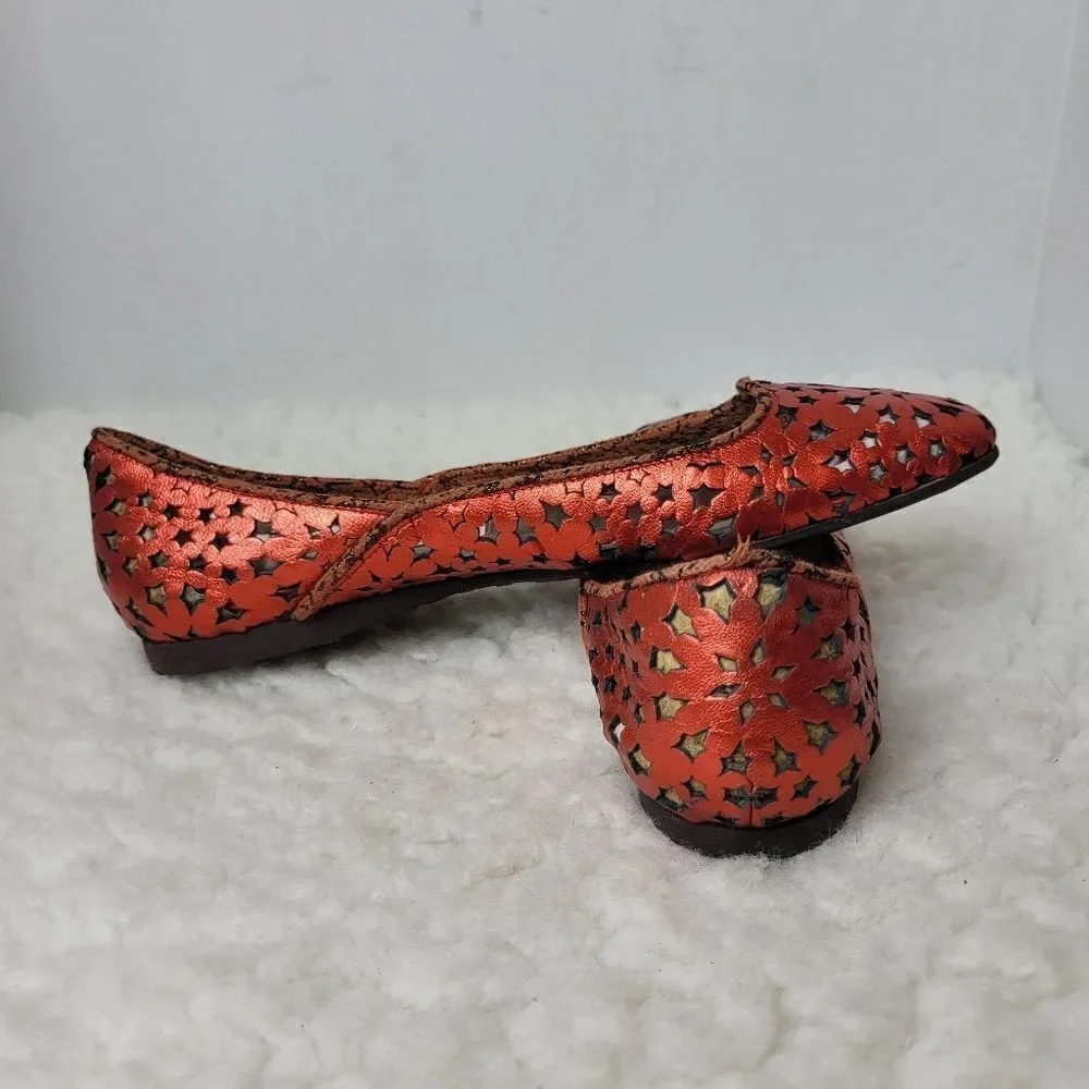 Jimmy Choo Women's Size 7 Momo  Star Res Laser Cut Ballet Flats